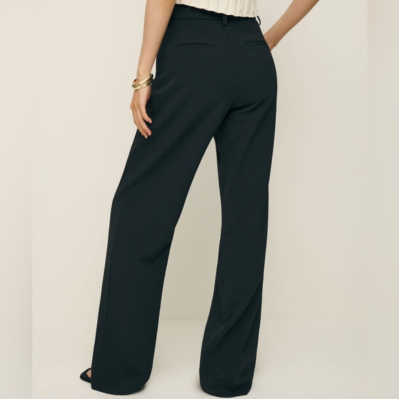 Reformation Alex Pant in Black Twill Size 2 - Picture 3 of 6